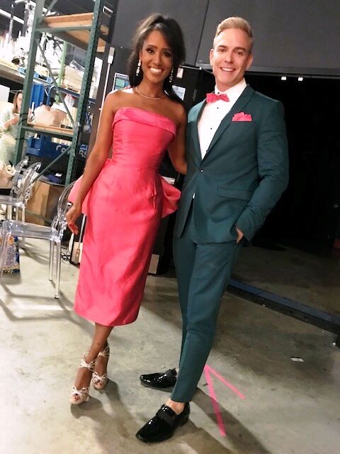 Cortney Hall and Matt Rodriguez wearing Elda de la Rosa..jpg
